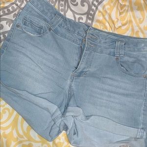 High waisted jean shorts!